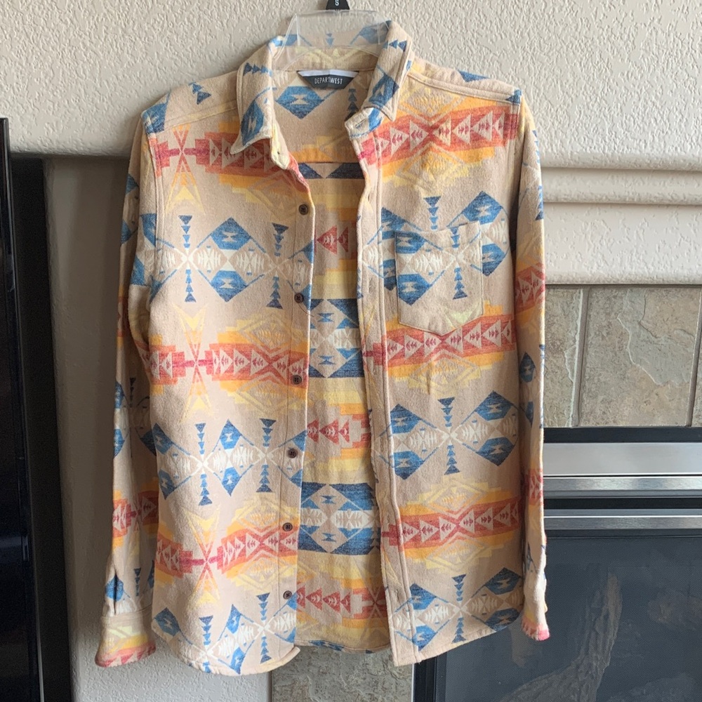 Departwest Colorful Geometric Patterned Shirt
